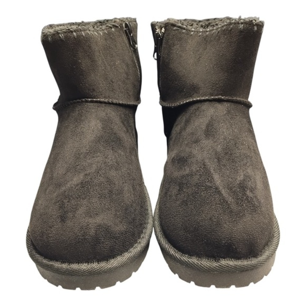 Muk Luks Truvie Booties Women's US Size 7 Black‎ Fabric Cozy Side Zip WPL6134